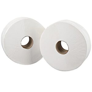 2Work 2-Ply Jumbo Toilet Roll 410m 76mm Core Pack of 6
