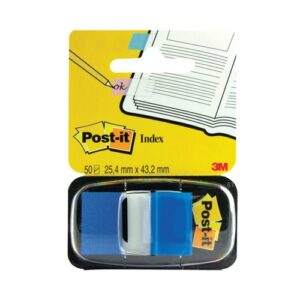 Post-It Index 25mm 1 Inch Blue 50 Tabs