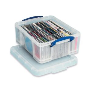 Really Useful 18 Litre Stackable Plastic Storage Box 465x270x290mm Clear