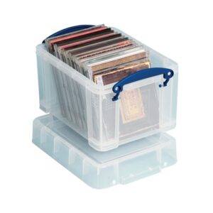 Really Useful 3 Litre Stackable Plastic Storage Box 245x180x160mm Clear