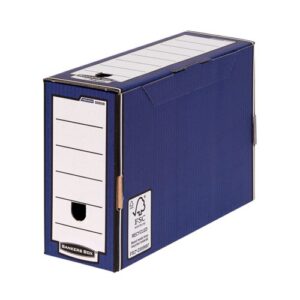Fellowes Bankers Box Premium Fast Fold Transfer File Blue /White