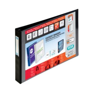 Elba Vision 30mm 4 D Ring Binder Oblong / Landscape A3 Black