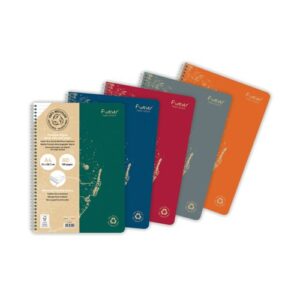 Forever Recycled A4 Wirebound Notebooks 90gsm Feint Ruled Paper Pack 5