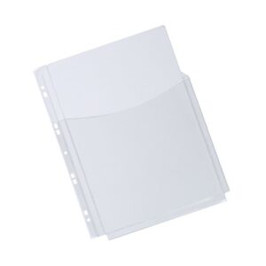 Q-Connect Expanding Punched Pocket 3/4 Length Front A4 Pack of 5