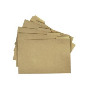 Q-Connect Kraft Tabbed Folder 170gsm Buff Pack 100