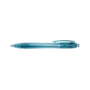 Q-Connect Retractable Ballpoint Pen Medium Recycled Black Pack of 10