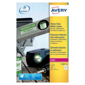 Avery Heavy Duty Labels Laser 63.5x38.1mm 21 Per Sheet 420 Labels
