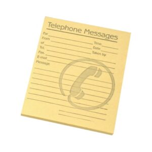 Telephone Message Pad 80 Sheets 127x102mm Yellow Paper