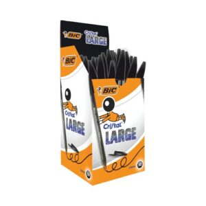 Bic Cristal Large Ball Pen Broad Black Pack of 50
