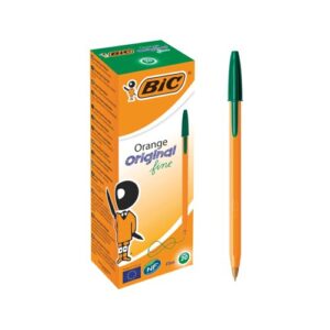 Bic Orange Ball Pen Fine Point Green Pack of 20