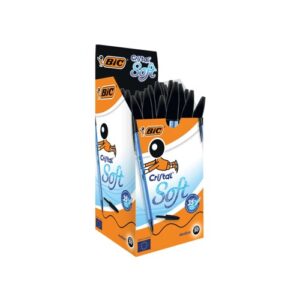 BIC Cristal Soft Ball Point Pen Black Pack of 50