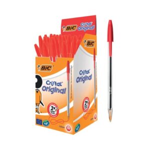 Bic Cristal Original Ball Pen Medium Red Pack of 50