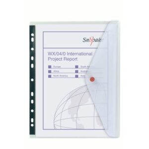 Snopake Polyfile Ring Binder Wallet Clear A4