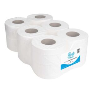 Purely Smile Centrefeed Rolls 1ply 300m x 190mm White Pack of 6