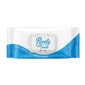 Purely Smile Large Lemon Floor & Hard Surface Wipes Pack of 20