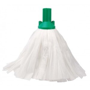 Purely Smile Big White Socket Mop Head Green Pack of 10