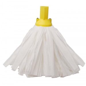 Purely Smile Big White Socket Mop Head Yellow Pack of 10