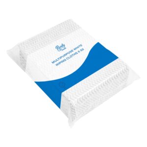 Purely Smile Multipurpose Wiping Cloths White Pack of 50