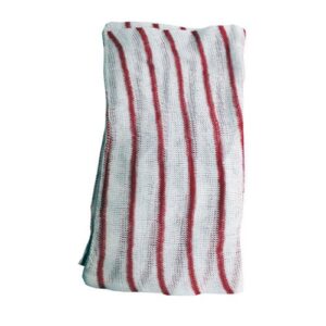 Purely Smile Dishcloth Striped Red 300 x 350mm Pack Of 10