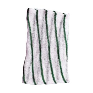 Purely Smile Dishcloth Striped Green 300 x 350mm Pack Of 10