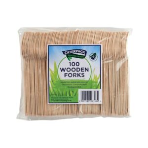 Caterpack Enviro Wooden Forks Pack of 100