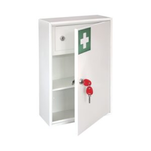 Securikey Steel Medical Cabinet Medium White