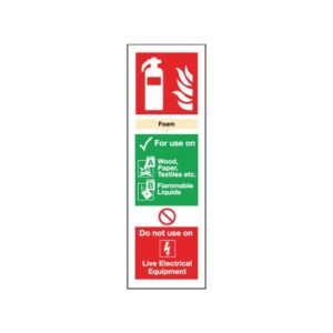 Safety Sign Fire Extinguisher Foam 300x100mm Self-Adhesive F202/S