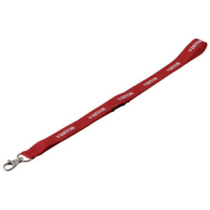 Durable VISITOR Textile Lanyard 20mm With Clip & Safety Release Red Pack 10