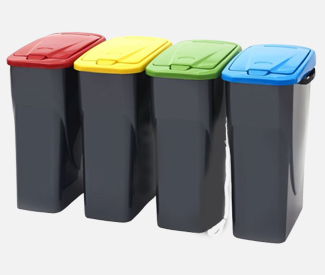 Selection of recycling bins