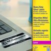 Avery Silver Heavy Duty Laser Labels 63.5x29.6mm 27 Per Sheet 540 Labels