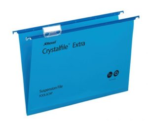 Rexel Crystalfile Extra Polypropylene Suspension File Foolscap Pack 25