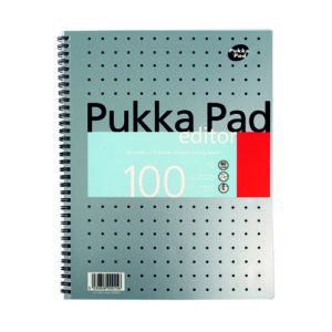 Pukka Pad Editor Metallic Wirebound A4 Ruled Margin Pad 100 Pages