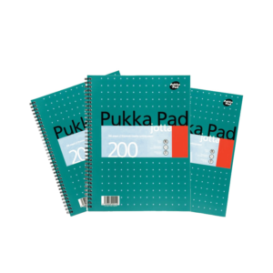 Pukka Pad Jotta Metallic Wirebound Notebook A4 Ruled Punched Margin 200 Pages