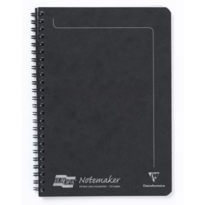 Europa Notemaker Side Wirebound Notebook A5 Black Pack 10
