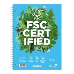 Silvine Premium Envrio Wirebound A4 Notebook Ruled Punched 160 Pages