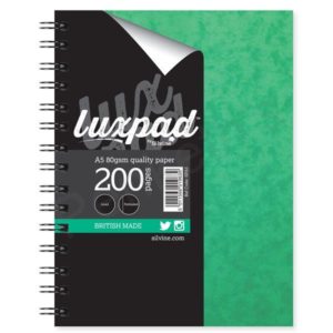 Silvine Luxpad Twin Wirebound Notebook A5 Ruled 200 Pages