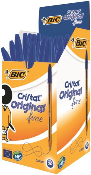 Bic Cristal Original Ball Pen Fine Blue Pack of 50