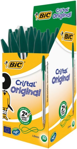 Bic Cristal Original Ball Pen Medium Green Pack of 50