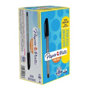 PaperMate InkJoy 100 Ballpoint Pen Medium Black Pack of 50