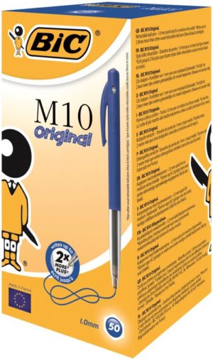 Bic M10 Clic Ball Pen Retractable Medium Blue Pack of 50
