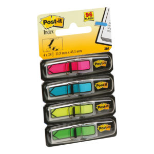Post-It Index 4 Neon Colours 96 Arrows