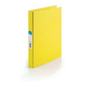 Initiative Polypropylene Coated Board 2 Ring Binder A4 25mm Capacity A4 Yellow
