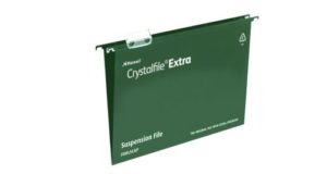 Rexel Crystalfile Extra Polypropylene Suspension File A4 15mm Green Pack 25