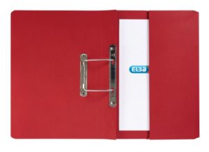 Elba Stratford Transfer Spring File With Pocket Recycled 315gsm 32mm Foolscap Bordeaux