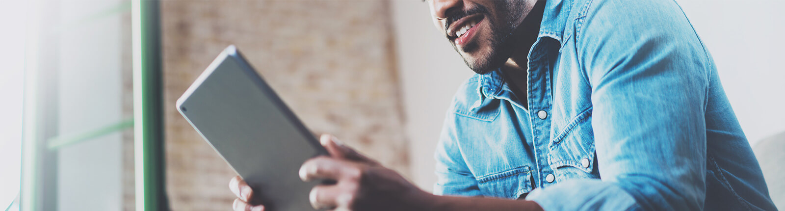 Man with tablet