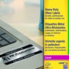 Avery Silver Heavy Duty Laser Labels 25.4x10mm 189 Per Sheet 3780 Labels