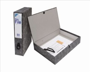 Initiative Lockspring Box File A4/Foolscap 70mm Capacity Black Cloud