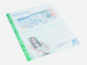 Initiative Green Spine Reinfinforced Punched Pockets A4 50 Micron Box 100