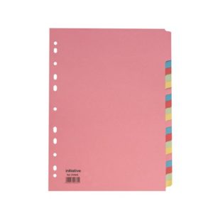 Initiative Divider A4 Manilla 20 Part Multi-Coloured 150gsm