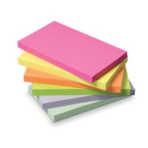 Initiative Sticky Notes Assorted 127 x 76mm 5 x 3" Neon & Pastel Pack 12